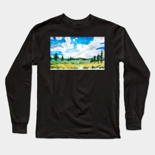 Colorado Watercolor Art Print Long Sleeve T-Shirt